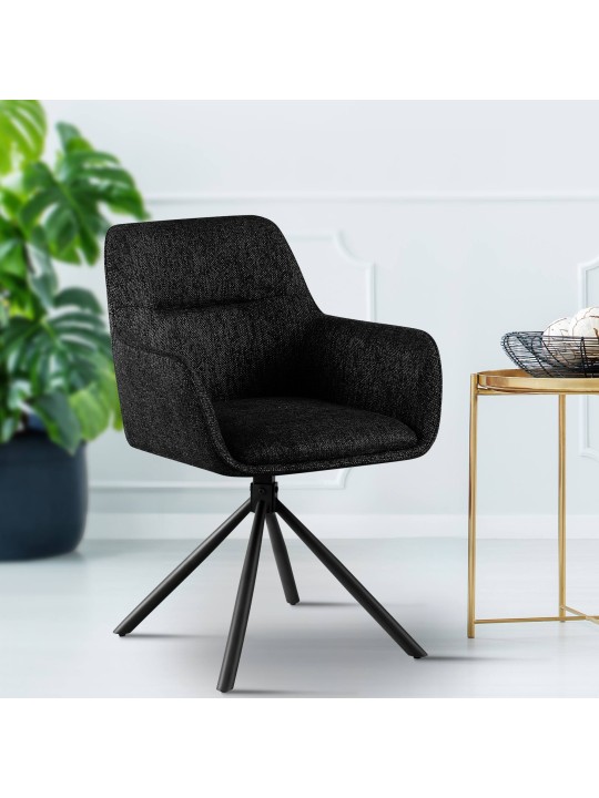 Szék Tipton szövet, fekete