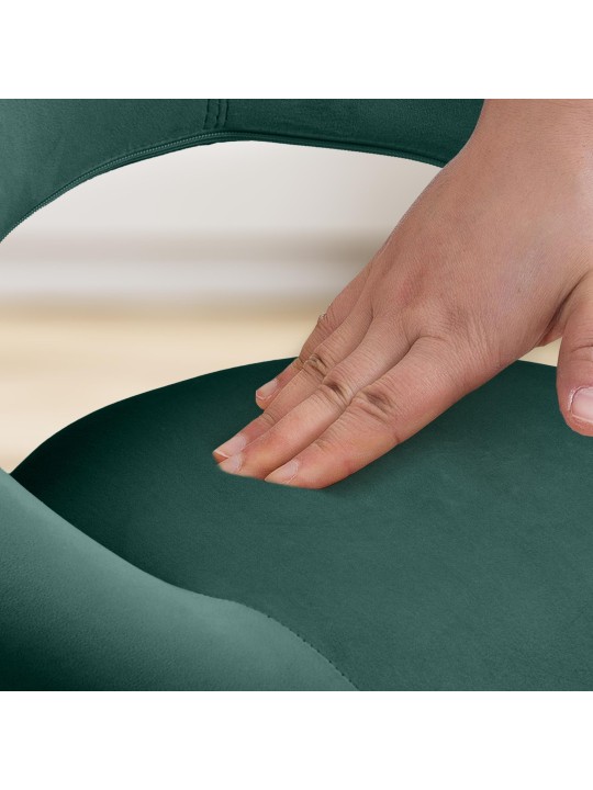 Bárszék Olinda bársony króm, zöld