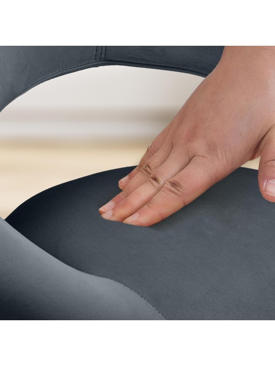 Bárszék Olinda bársony, sötétszürke