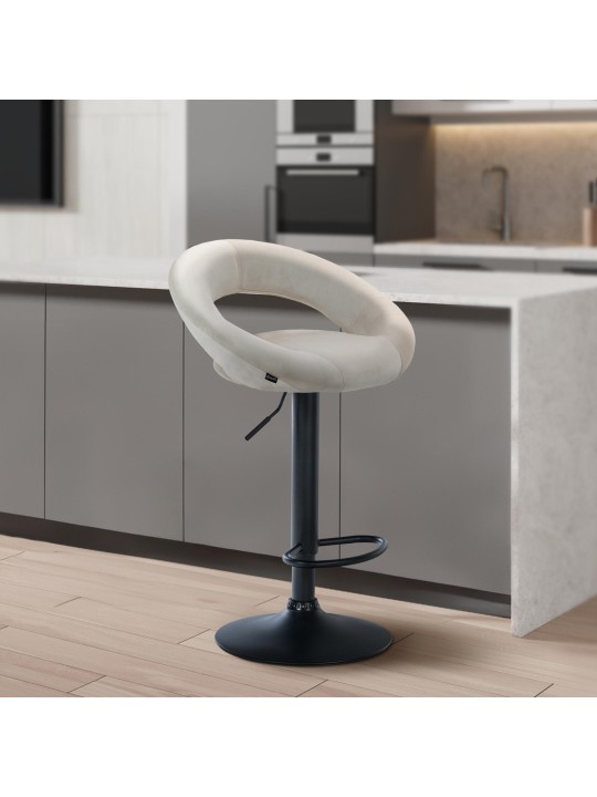 Bárszék Olinda bársony, krém