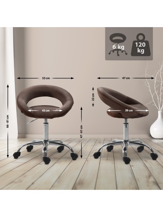 Olinda bársony munkaszék, barna