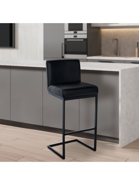 Bárszék Hopewell műbőr B, fekete