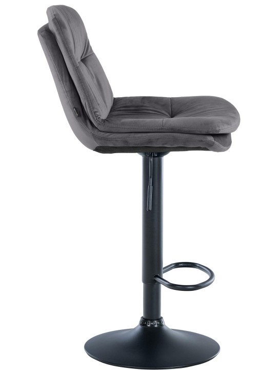 Bárszék Laurel bársony, sötétszürke