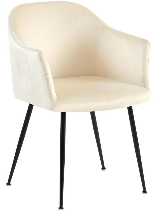 Jaysie bársony étkezőszék, krém Jaysie bársony étkezőszék, krém
