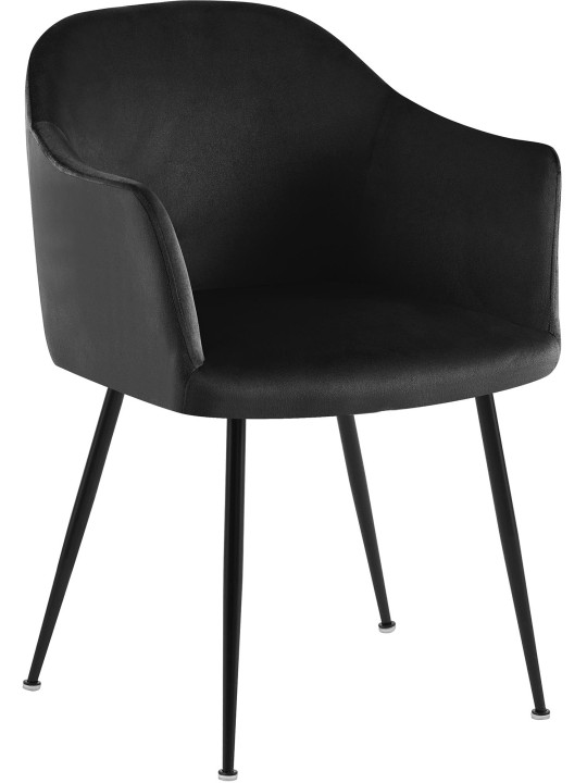 Jaysie bársony étkezőszék, fekete