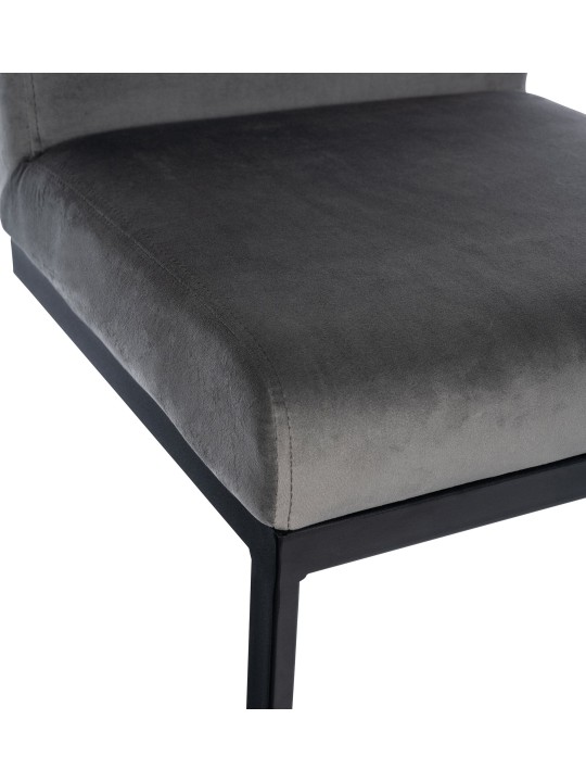 Bárszék Hopewell bársony B, szürke