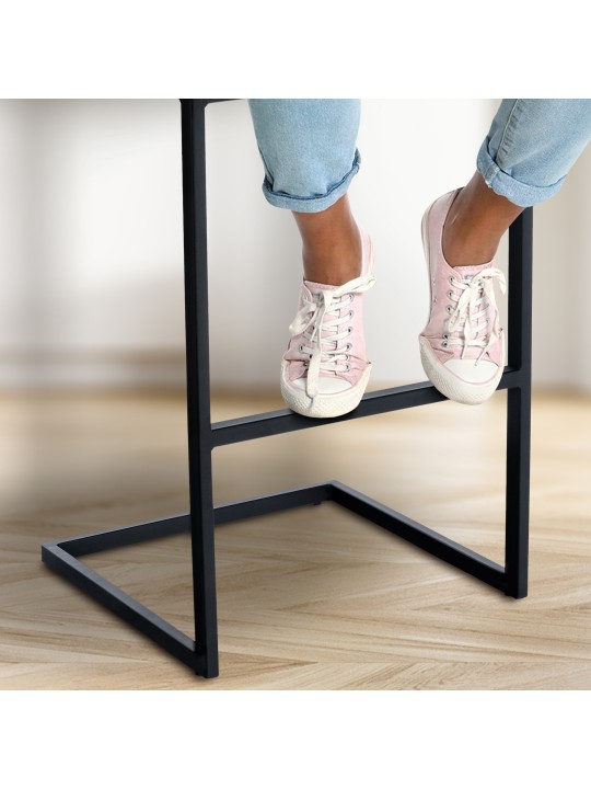 Bárszék Hopewell bársony B, szürke