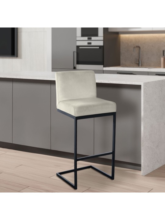 Bárszék Hopewell bársony B, krém