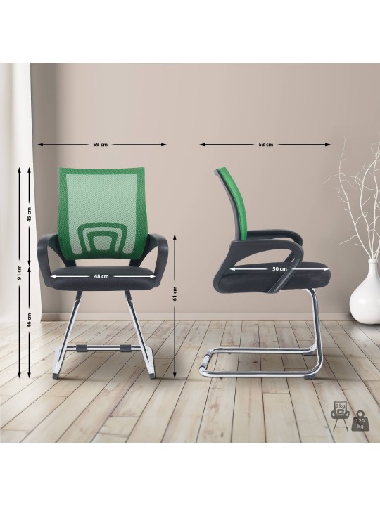 Eureka látogatói szék, zöld