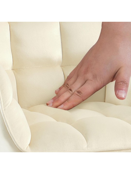 Szék Tirana bársony, krém