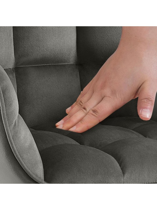 Szék Tirana bársony, antracit