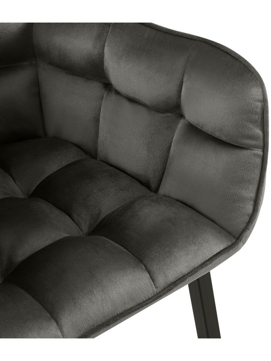 Szék Tirana bársony, antracit