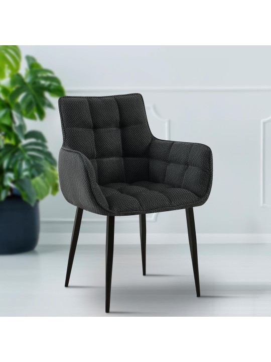 Szék Tirana szövet, titánszürke