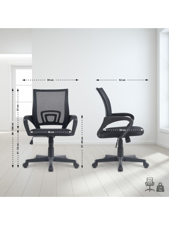 Genius irodai szék, fekete