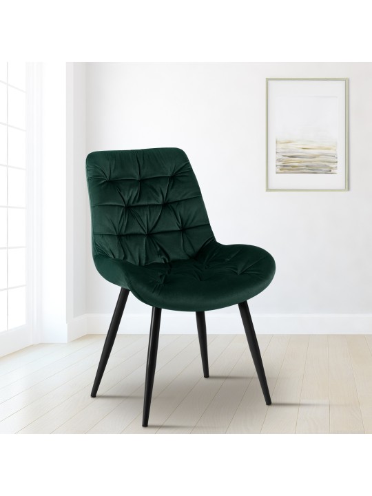 Rossford bársony étkezőszék, zöld