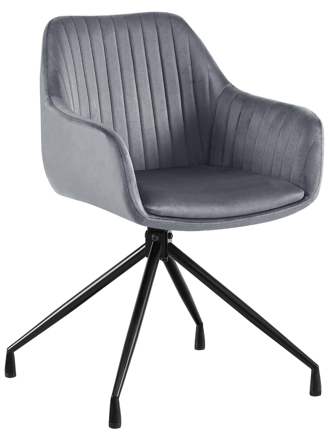 Welby bársony étkezőszék, sötétszürke