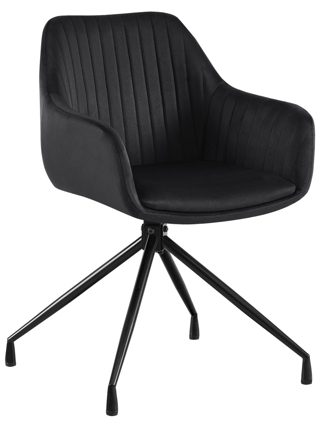 Welby bársony étkezőszék, fekete