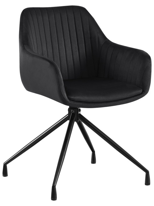 Welby bársony étkezőszék, fekete