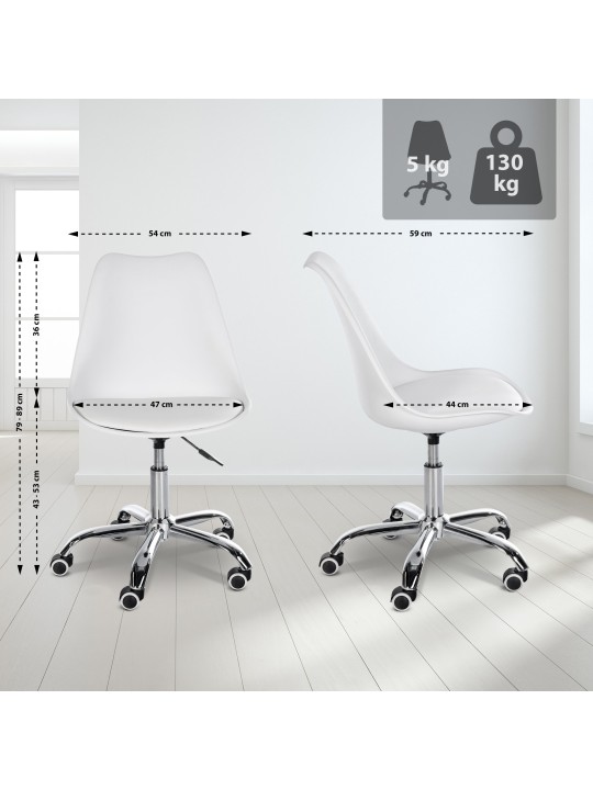 Laflin munkaszék, fehér