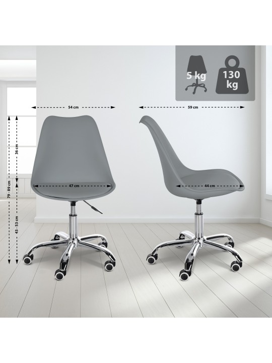 Laflin munkaszék, szürke