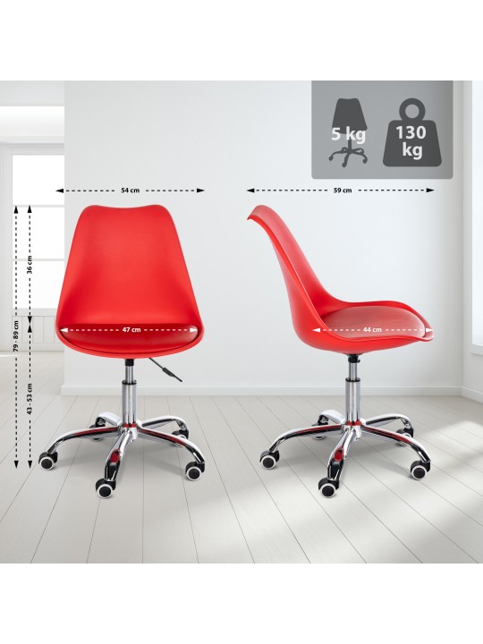 Laflin munkaszék, piros