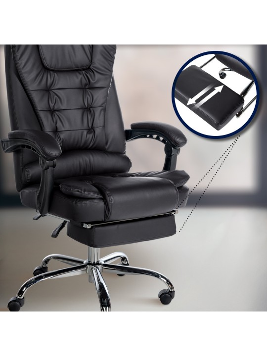 Irodai szék Oxygen műbőr, fekete