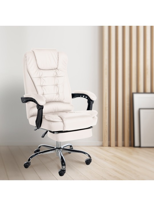 Irodai szék Oxygen műbőr, fehér