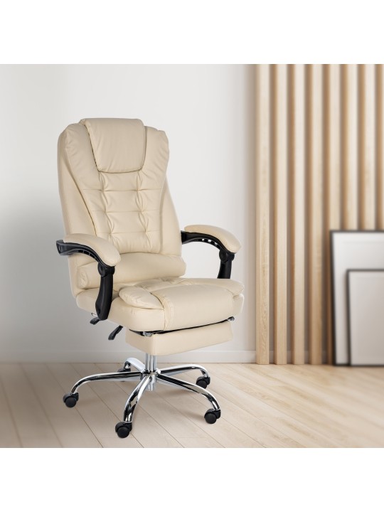 Irodai szék Oxygen műbőr, krém