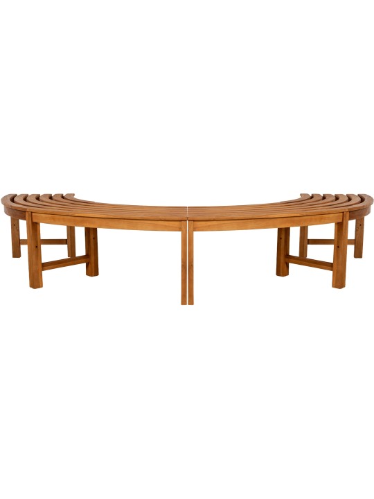 Fapad Férfi 250 cm félkör alakú, háttámla NÉLKÜL, teak