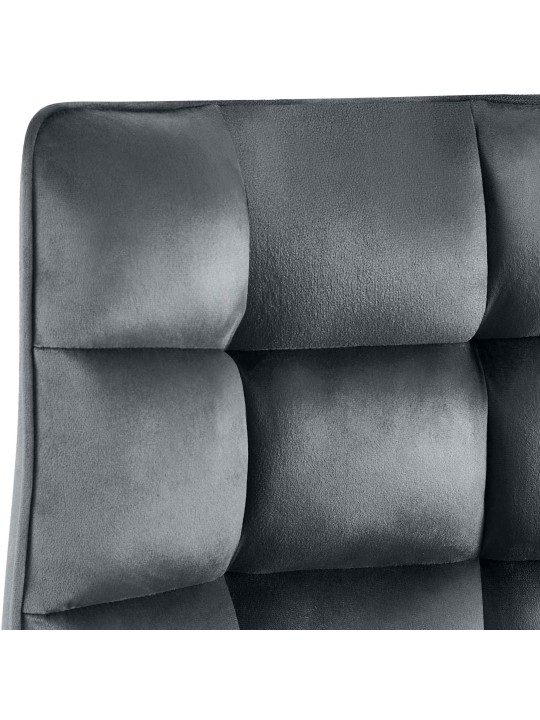 Saranda bársony szék, sötétszürke