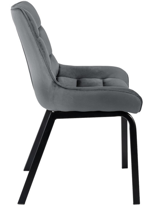 Saranda bársony szék, sötétszürke