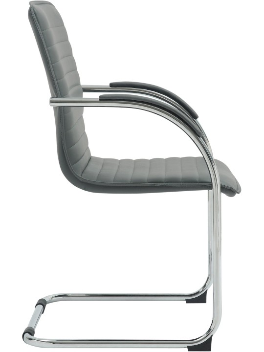 2 db Tira műbőr látogatószék szett, szürke