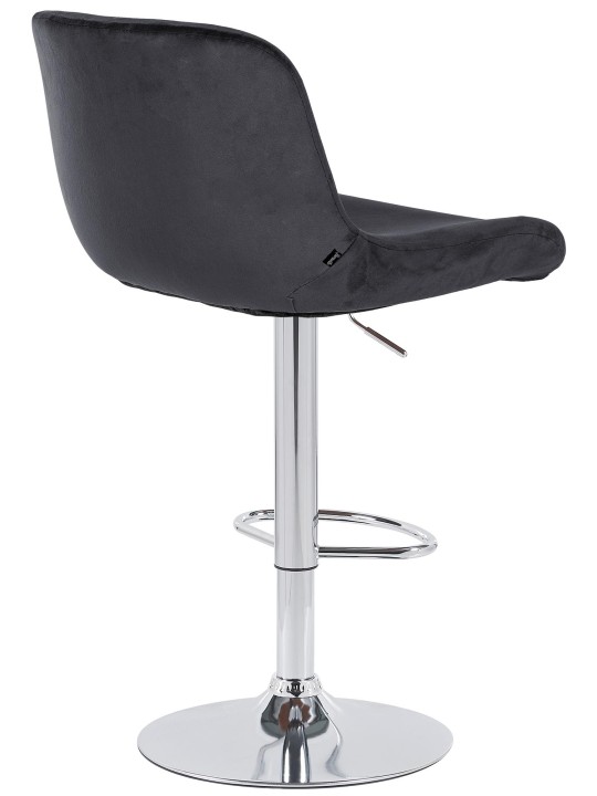 Bárszék Solon krómbársony, fekete