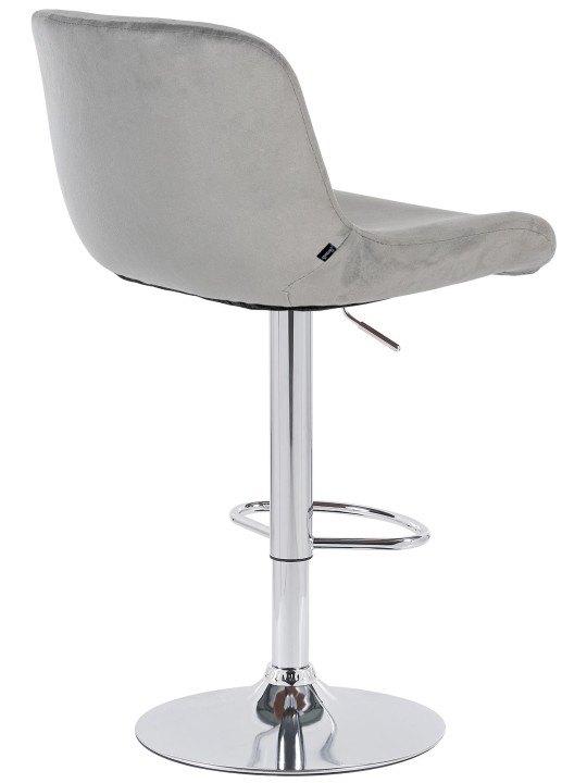 Bárszék Solon krómbársony, szürke