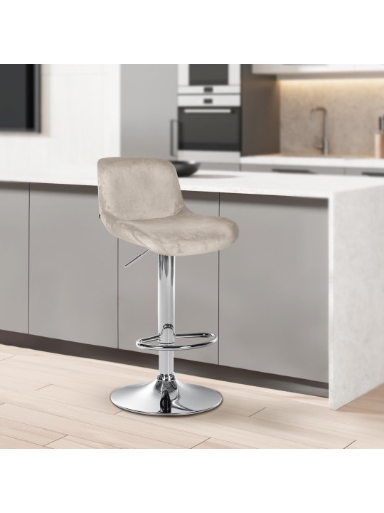 Bárszék Solon krómbársony, krém Bárszék Solon krómbársony, krém