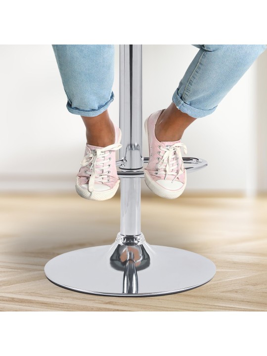 Bárszék Solon krómbársony, sötétszürke