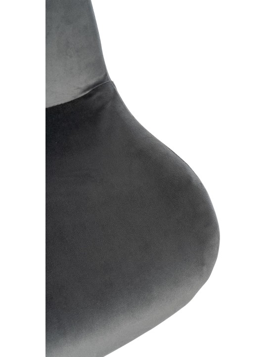 Bárszék Solon krómbársony, sötétszürke