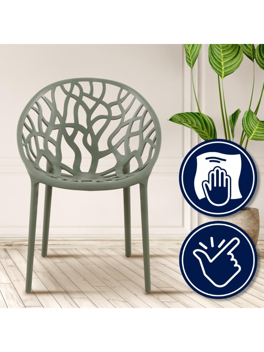 4 db Hope szék készlet, olajzöld