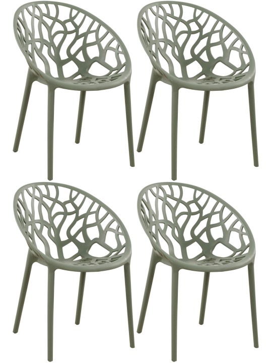 4 db Hope szék készlet, olajzöld