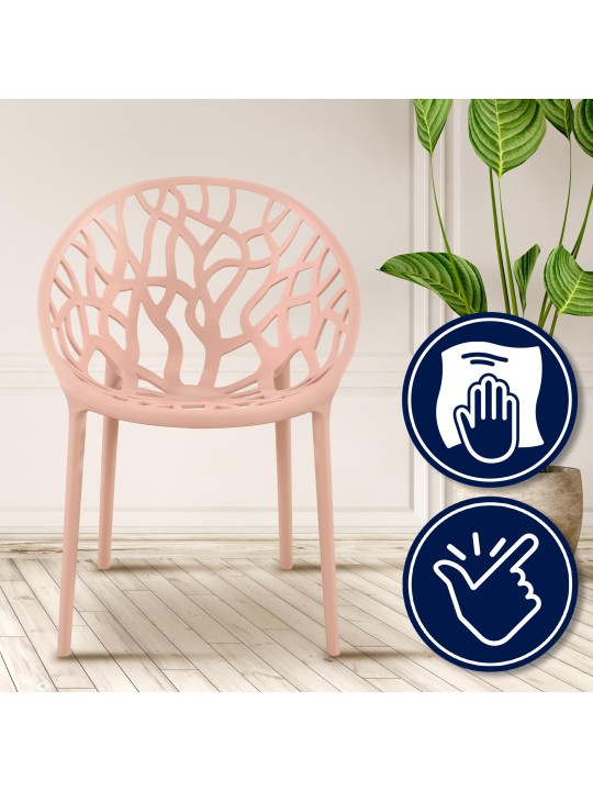 4 db Hope szék készlet, rózsaszín