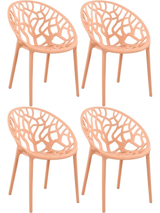 4 db Hope szék készlet, barack