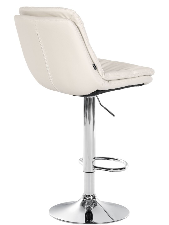 Bárszék Laurel műbőr króm, fehér