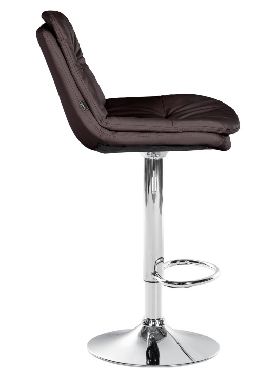 Bárszék Laurel műbőr króm, barna