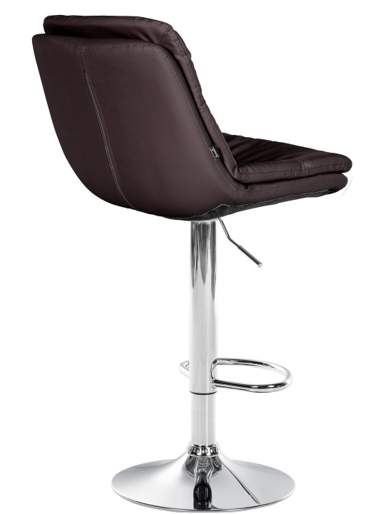 Bárszék Laurel műbőr króm, barna