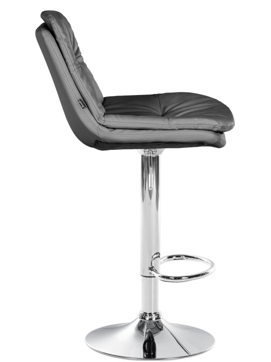 Bárszék Laurel műbőr króm, szürke