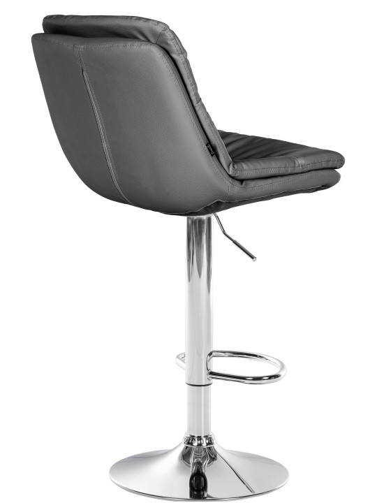 Bárszék Laurel műbőr króm, szürke