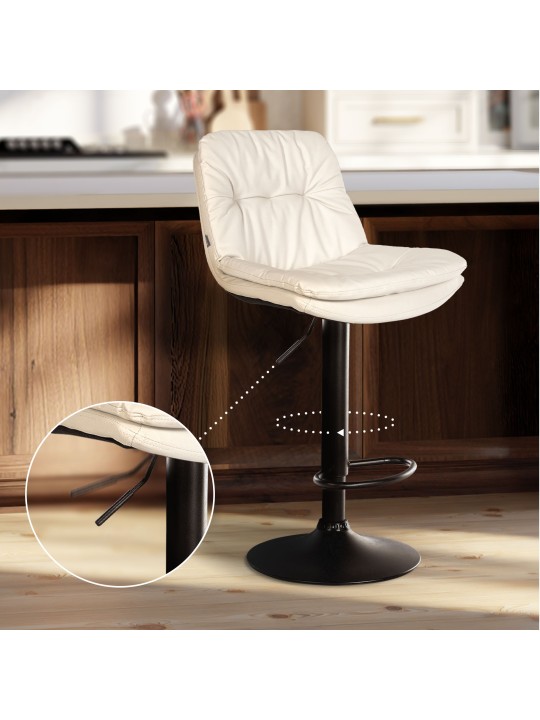 Bárszék Laurel műbőr, fehér