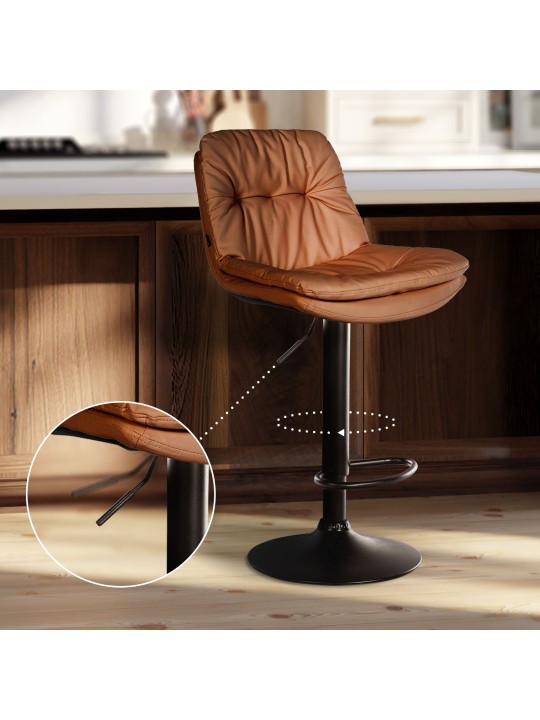 Bárszék Laurel műbőr, világosbarna