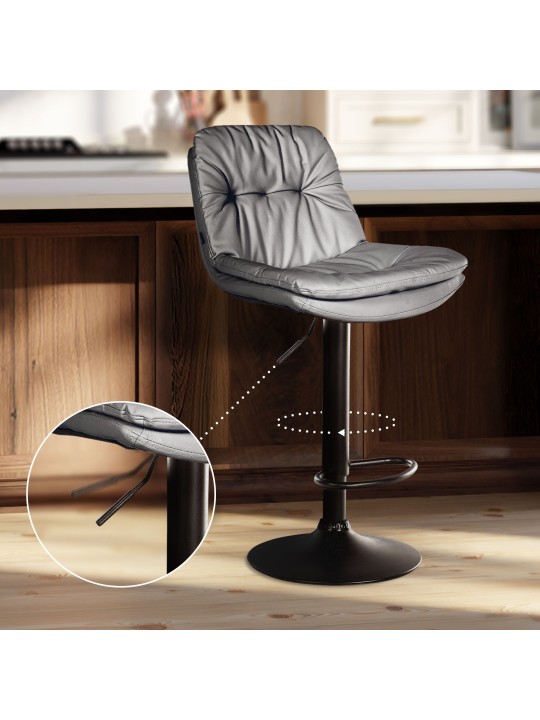 Bárszék Laurel műbőr, szürke