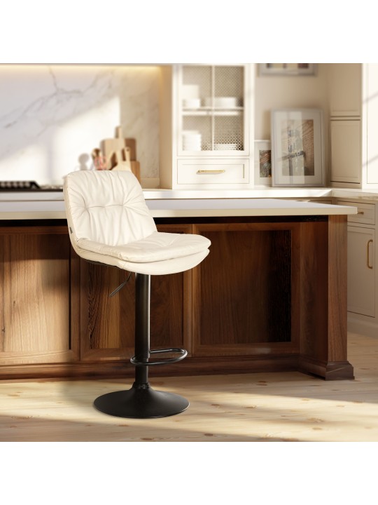 Bárszék Laurel műbőr, fehér